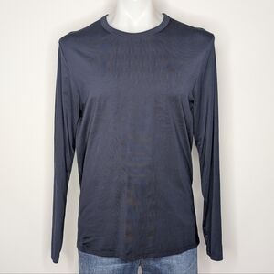 Lululemon Blue Long Sleeve Crew Neck Exercise Workout Shirt L